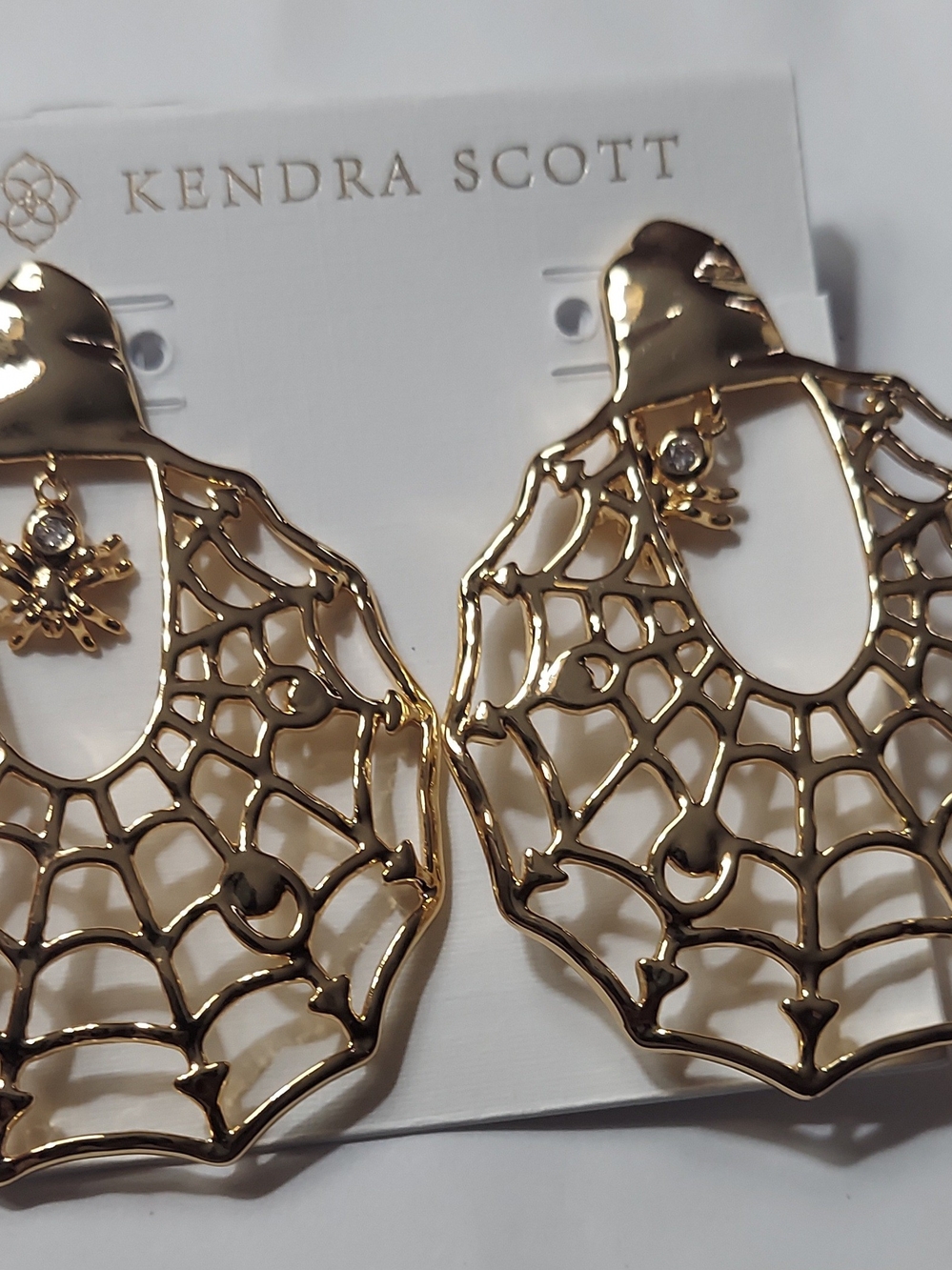 Kendra Scott Gold Web Filigree Statement Earrings